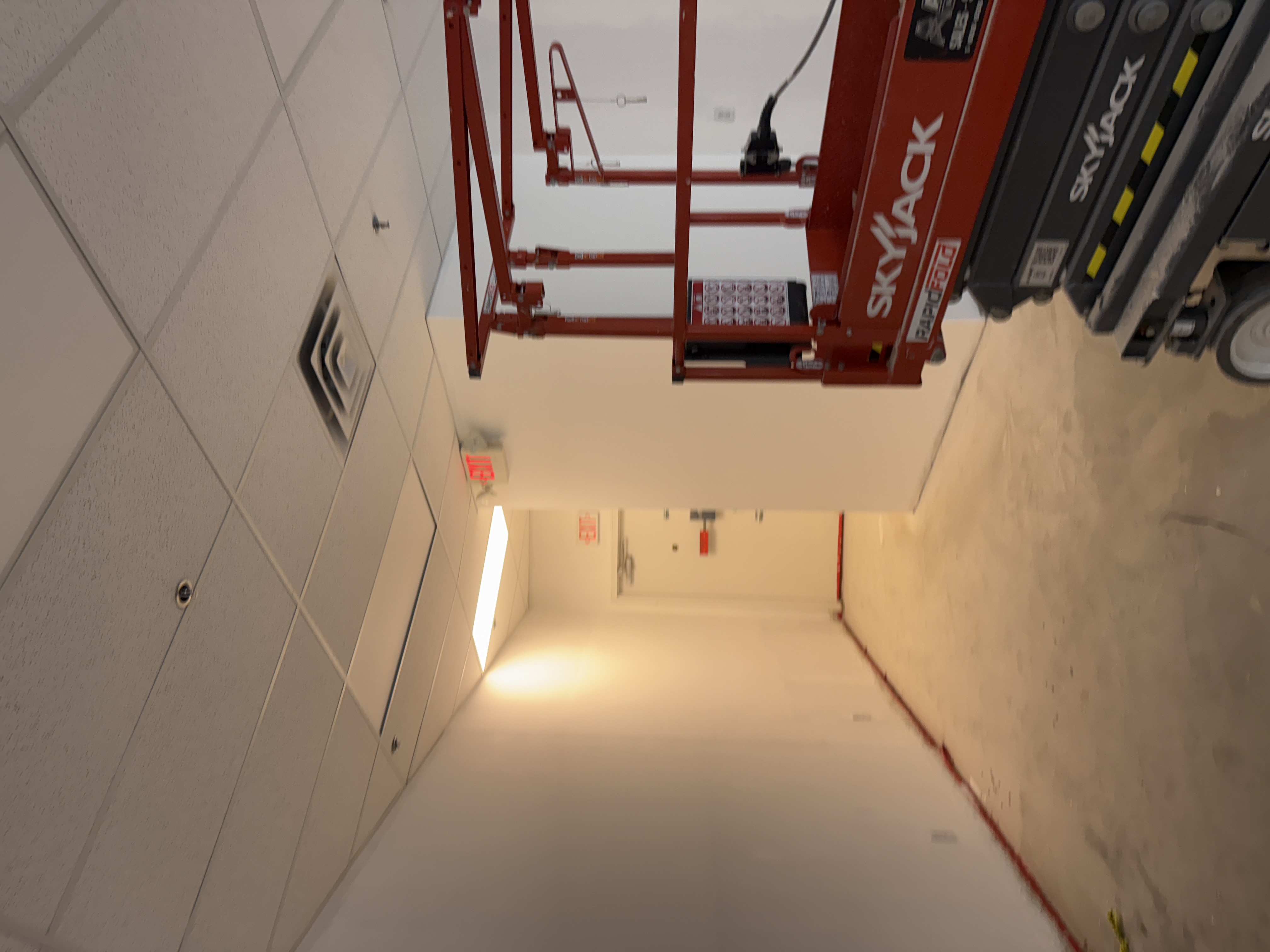 Finished acoustic tile ceiling in a Richmond commercial interior