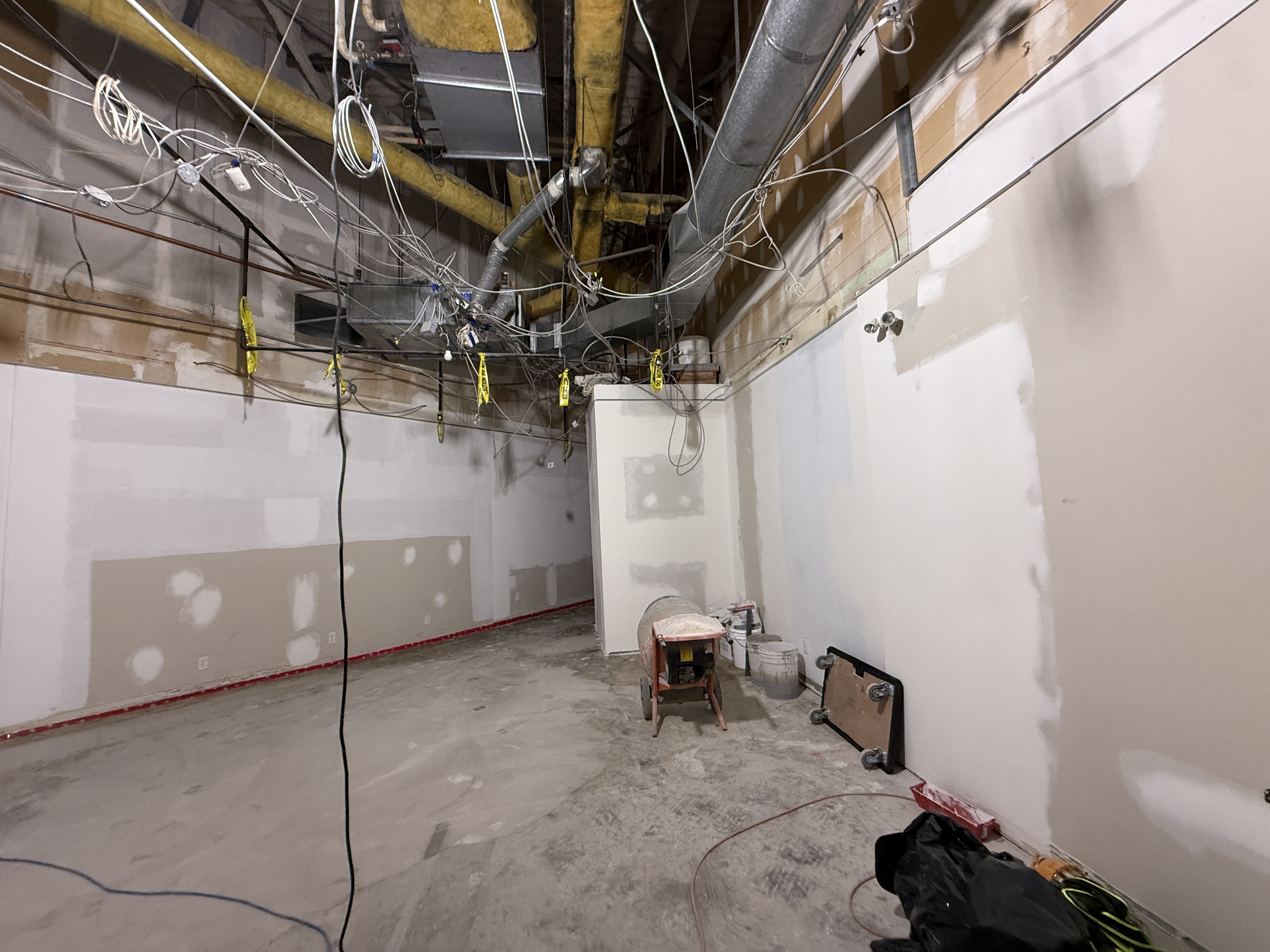 Commercial interior before T-bar ceiling installation in Richmond BC